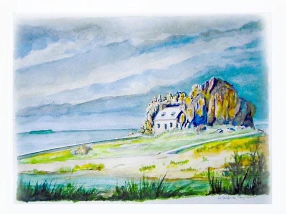 2023 03 11 gouffre de plougrescant aquarelle